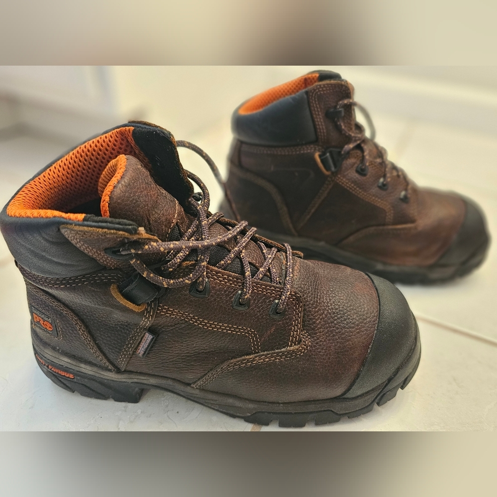 Timberland Dark Brown and Black Work Boots